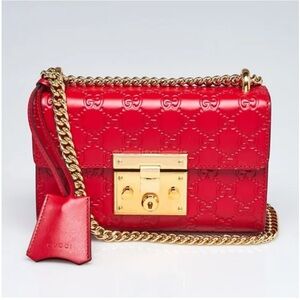 Gucci Padlock Sisma Leather Crossbody Bag w/COA (58500)